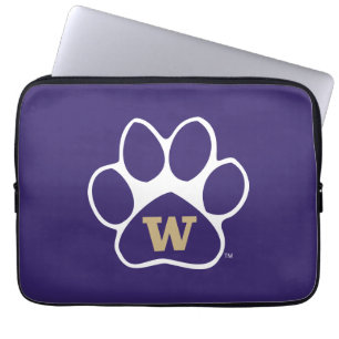 University of Washington Purple & Gold Husky Paw Laptop Sleeve