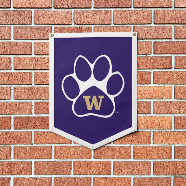 University of Washington Purple & Gold Husky Paw Pennant (Insitu 1)