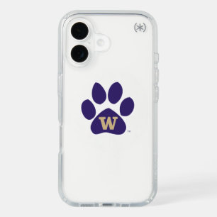 University of Washington Purple & Gold Husky Paw iPhone 16 Case