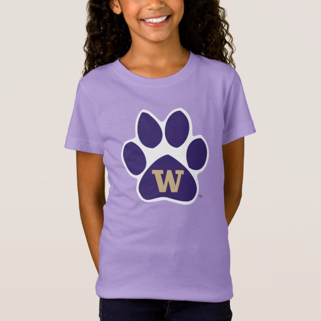 University of Washington Purple & Gold Husky Paw T-Shirt (Front)