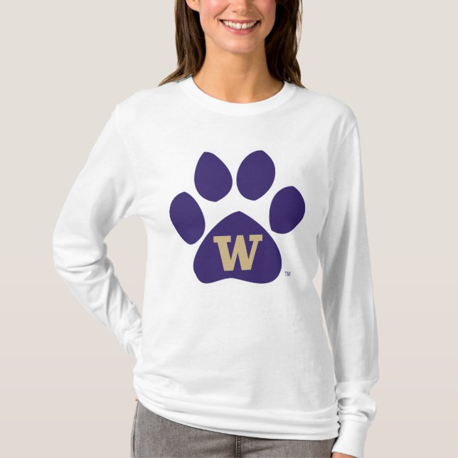 University of Washington Purple & Gold Husky Paw T-Shirt (Front)