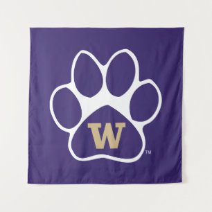 University of Washington Purple & Gold Husky Paw Tapestry