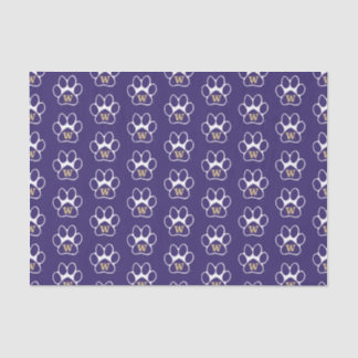 University of Washington Purple & Gold Husky Paw Tissue Paper