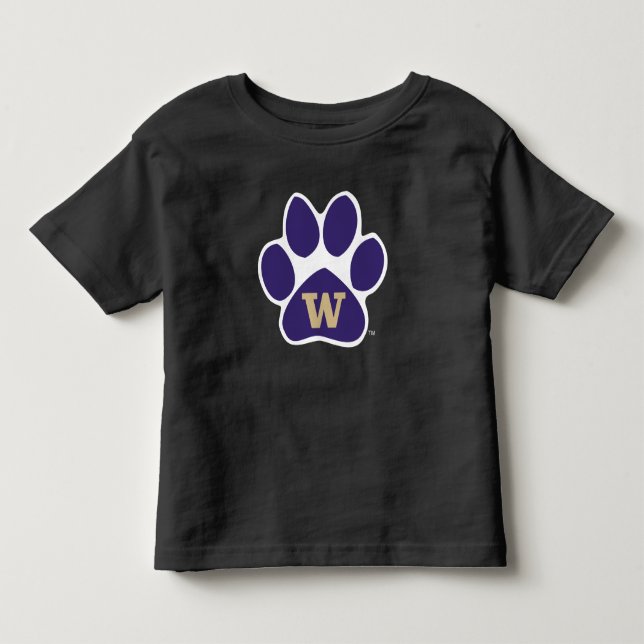 University of Washington Purple & Gold Husky Paw Toddler T-shirt (Front)