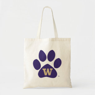 University of Washington Purple & Gold Husky Paw Tote Bag