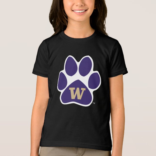 University of Washington Purple & Gold Husky Paw Tri-Blend Shirt (Front)