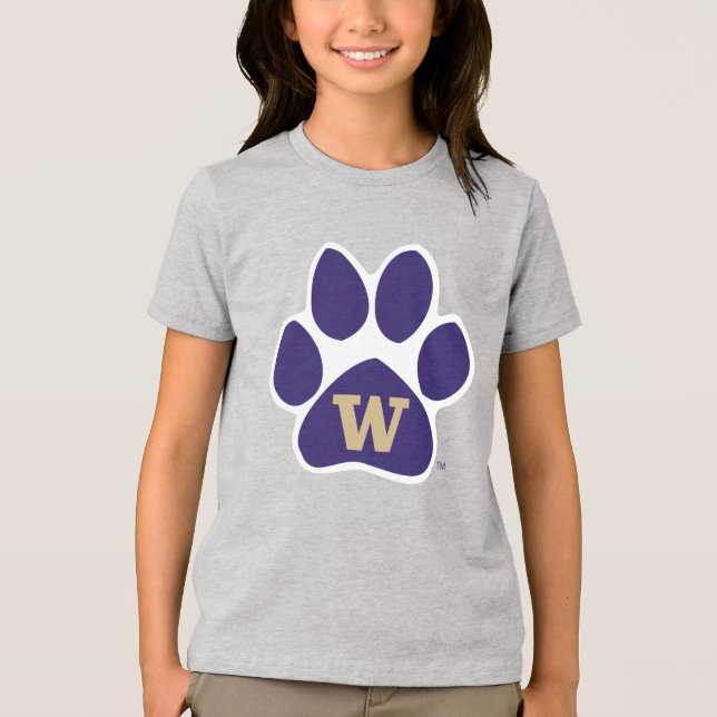 University of Washington Purple & Gold Husky Paw Tri-Blend Shirt (Front)