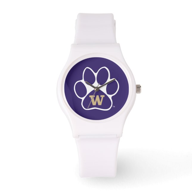 University of Washington Purple & Gold Husky Paw Watch (Front)