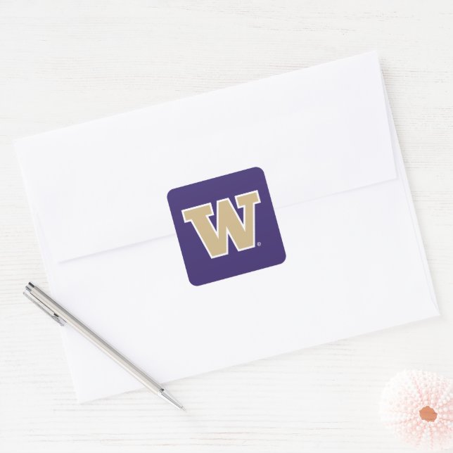 University of Washington Square Sticker (Envelope)