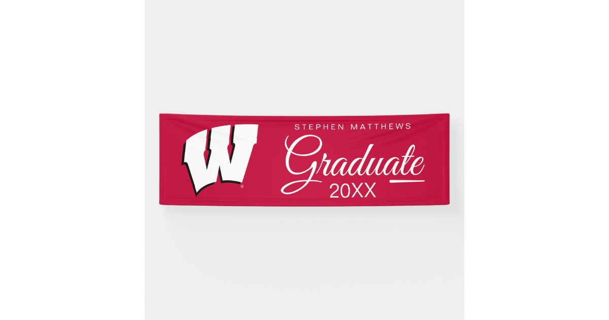 University of Wisconsin Graduation Banner Zazzle