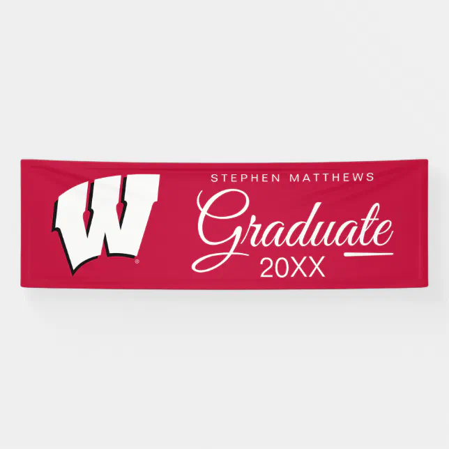 University of Wisconsin Graduation Banner Zazzle