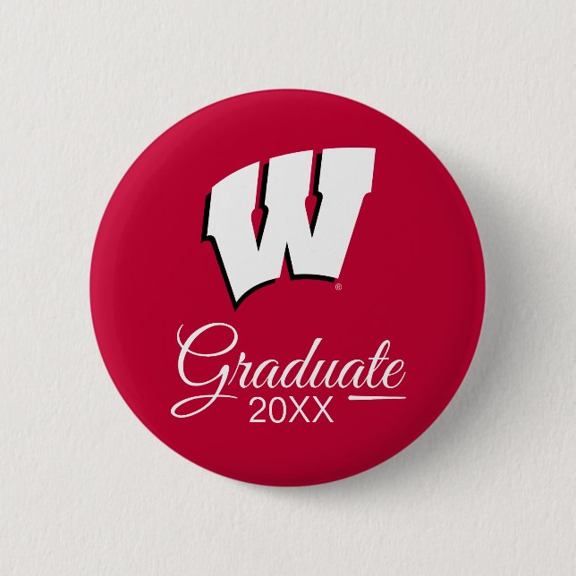 University of Wisconsin | Graduation Button (Front)