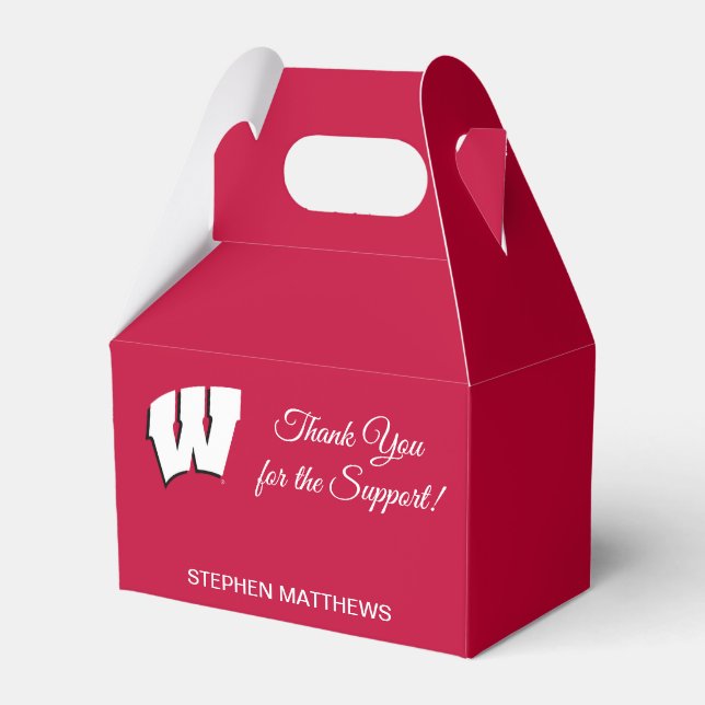 University of Wisconsin | Graduation Favor Boxes (Front Side)