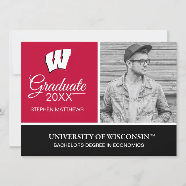 University of Wisconsin Graduation Invitation Zazzle