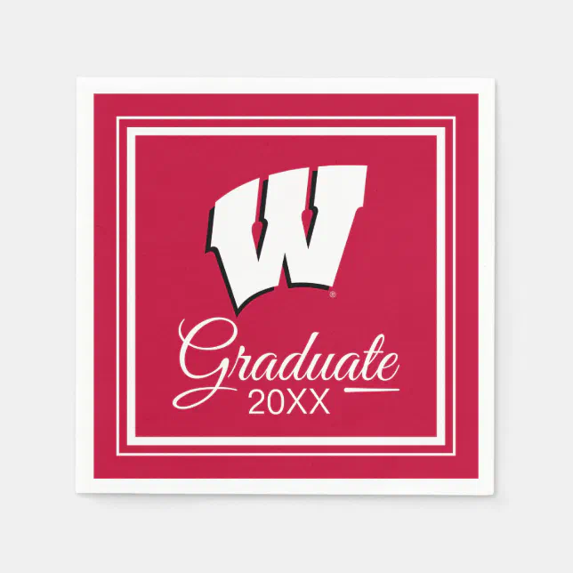 University of Wisconsin Graduation Napkins Zazzle