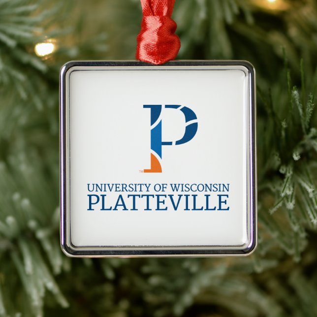 University of Wisconsin Platteville Metal Ornament (Tree)