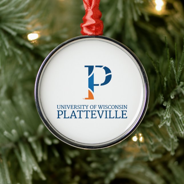 University of Wisconsin Platteville Metal Ornament (Tree)