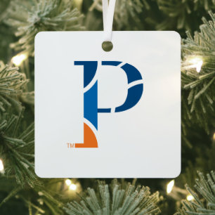 University of Wisconsin Platteville P Metal Ornament