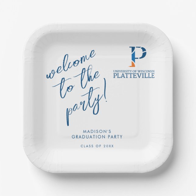 University of Wisconsin Platteville Paper Plates (Front)
