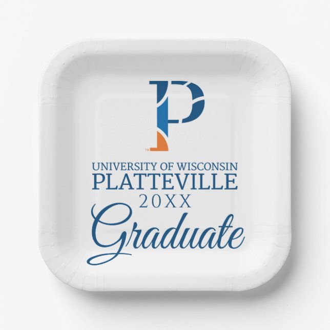 University of Wisconsin Platteville Paper Plates (Front)