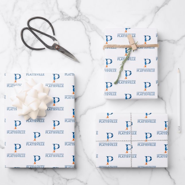 University of Wisconsin Platteville Wrapping Paper Sheets (Front)