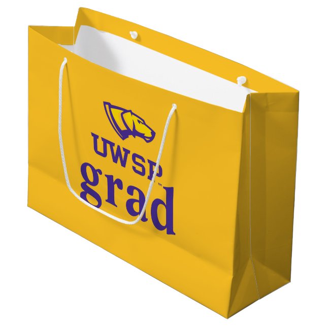 University of Wisconsin Stevens Point  Graduation Large Gift Bag (Front Angled)