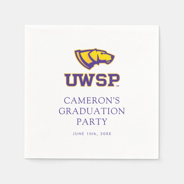 University of Wisconsin Stevens Point  Graduation Napkins (Front)