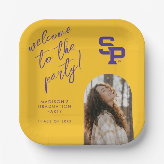 University of Wisconsin Stevens Point  Graduation Paper Plates (Front)