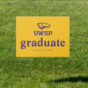 University of Wisconsin Stevens Point  Graduation Sign