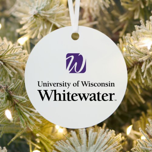 University of Wisconsin Whitewater Metal Ornament