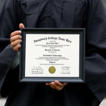 University or College Diploma Replica Art Poster