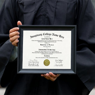 University or College Diploma Replica Art Poster