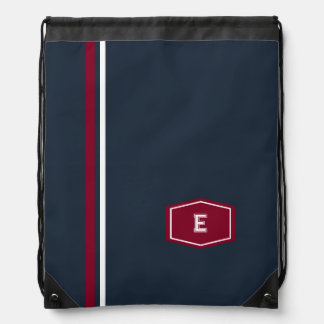 University school style Monogram Drawstring Bag