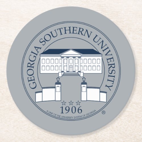 University Seal Round Paper Coaster