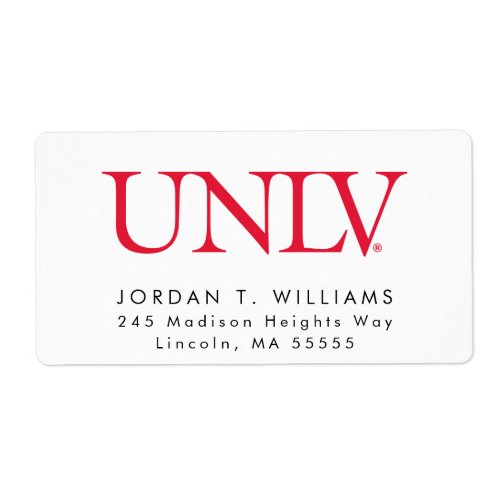 University UNLV Label