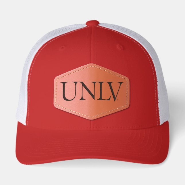 University UNLV Leather Patch Hat (Front)
