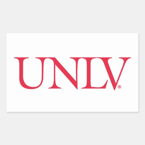 University UNLV Rectangular Sticker