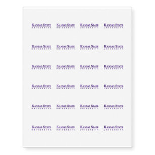 University Word Mark Temporary Tattoos