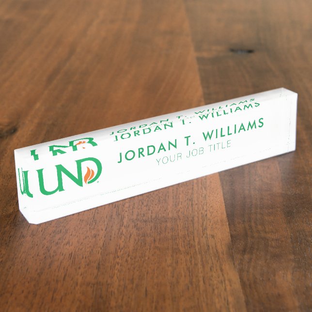 University Wordmark Desk Name Plate (Side)