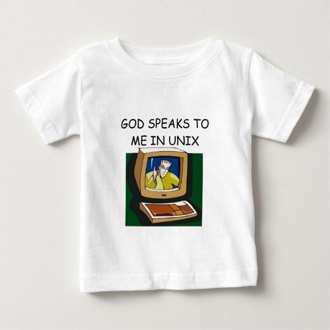 unix computer geek baby T-Shirt (Front)