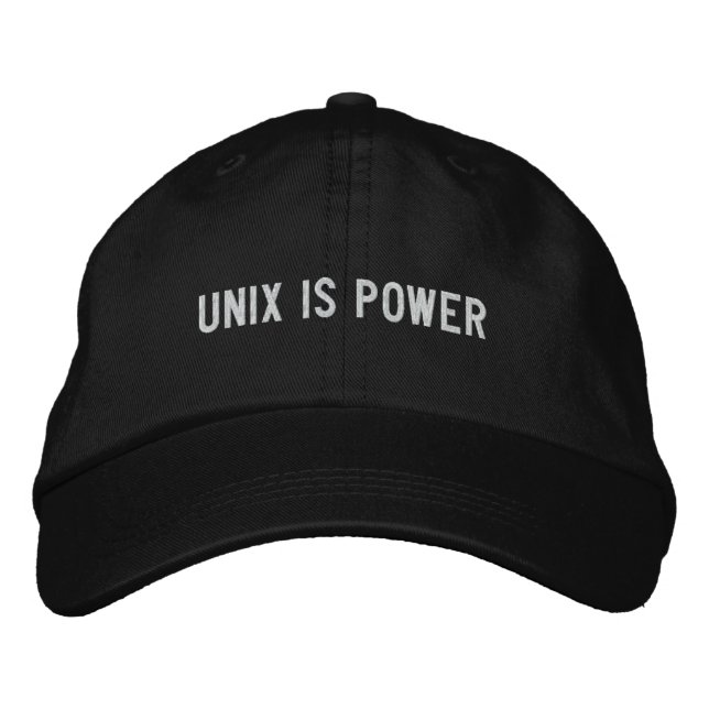 UNIX is power Embroidered Baseball Cap (Front)