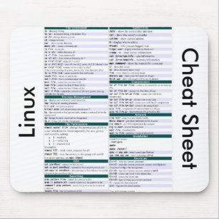 Unix/Linux Command Cheat Sheet Mouse Pad