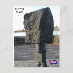 Unknown Bureaucrat memorial, Reykjavik, Iceland Postcard