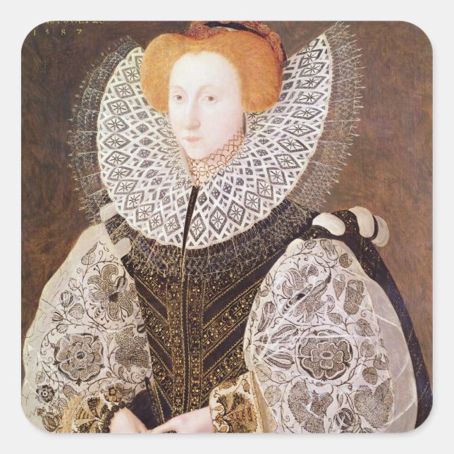 Unknown Girl, aged 20, 1587 Square Sticker (Front)