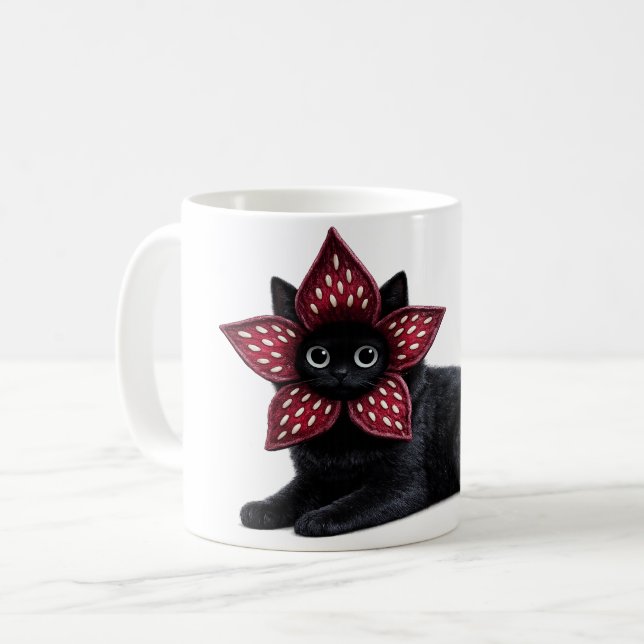 Unknown Monster Black Cat | Dark Fantasy Cat Art | Coffee Mug (Front Left)