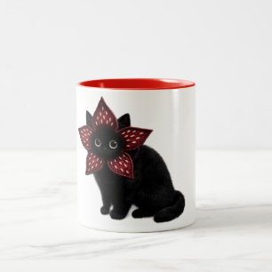 Unknown Monster Black Cat Dark Fantasy Cat Art Two-Tone Coffee Mug
