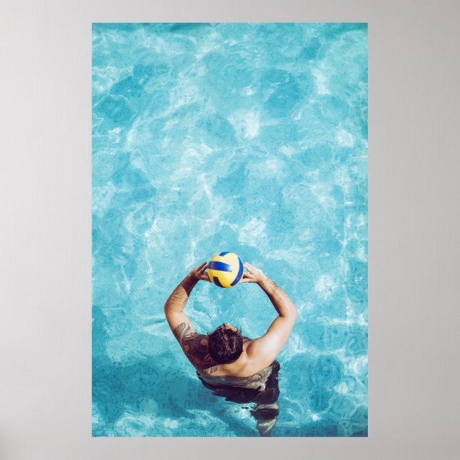 Unknown person playing beach volleyball poster (Front)