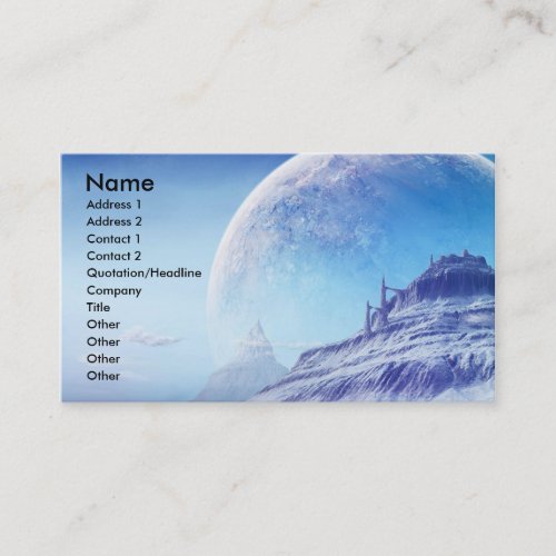Unknown Universe, Name, Address 1, Address 2, C... Business Card Template