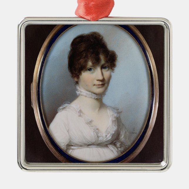 Unknown woman metal ornament (Front)