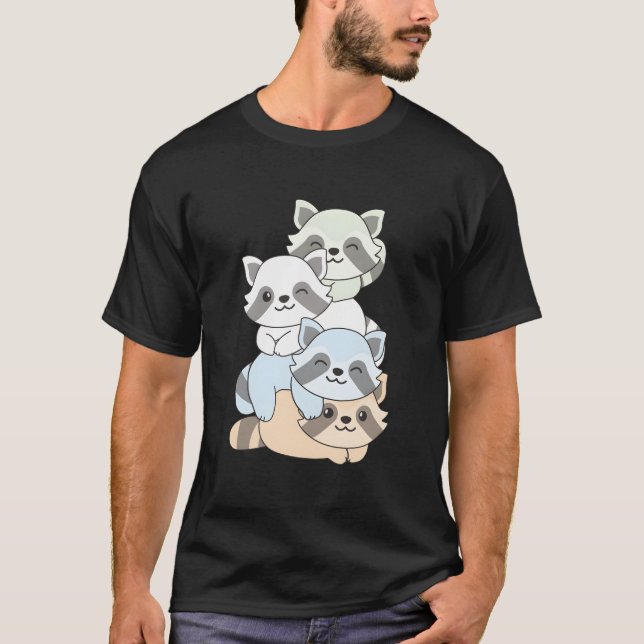 Unlabeld Flag Pride Month Lgbtq Unlabeld Raccoon T-Shirt (Front)